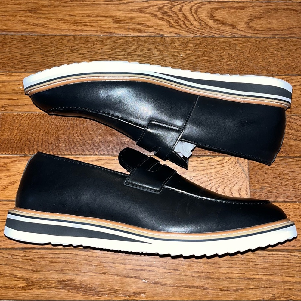 Vance Co Albert Vegan Leather Penny Loafers Black Leather Men’s Size 10.5 - Picture 8 of 15